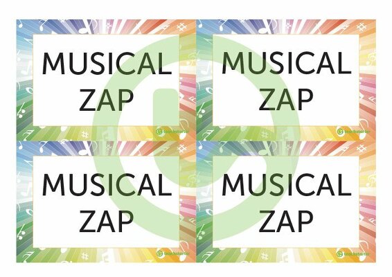 Musical ZAP Game teaching resource