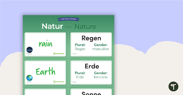 Nature – German Language Flashcards teaching resource