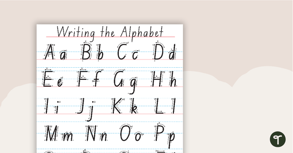 Writing the Alphabet Chart teaching resource