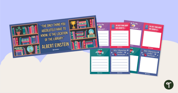 Preview image for Library Lover's Month Display - teaching resource