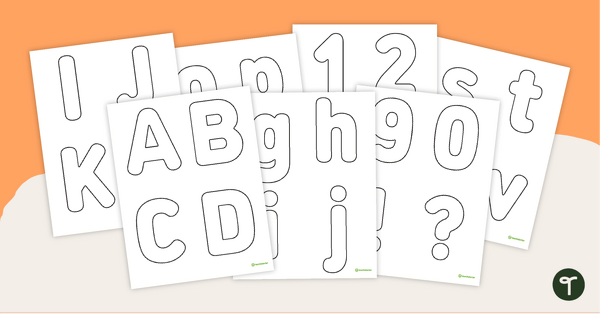 Go to Blank Letter and Number Cutouts teaching resource
