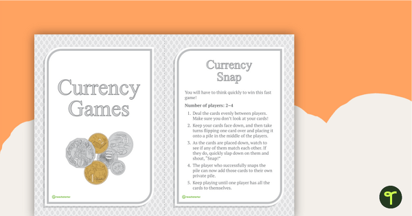 Go to Money Card Games (Australian Currency) – Coins teaching resource