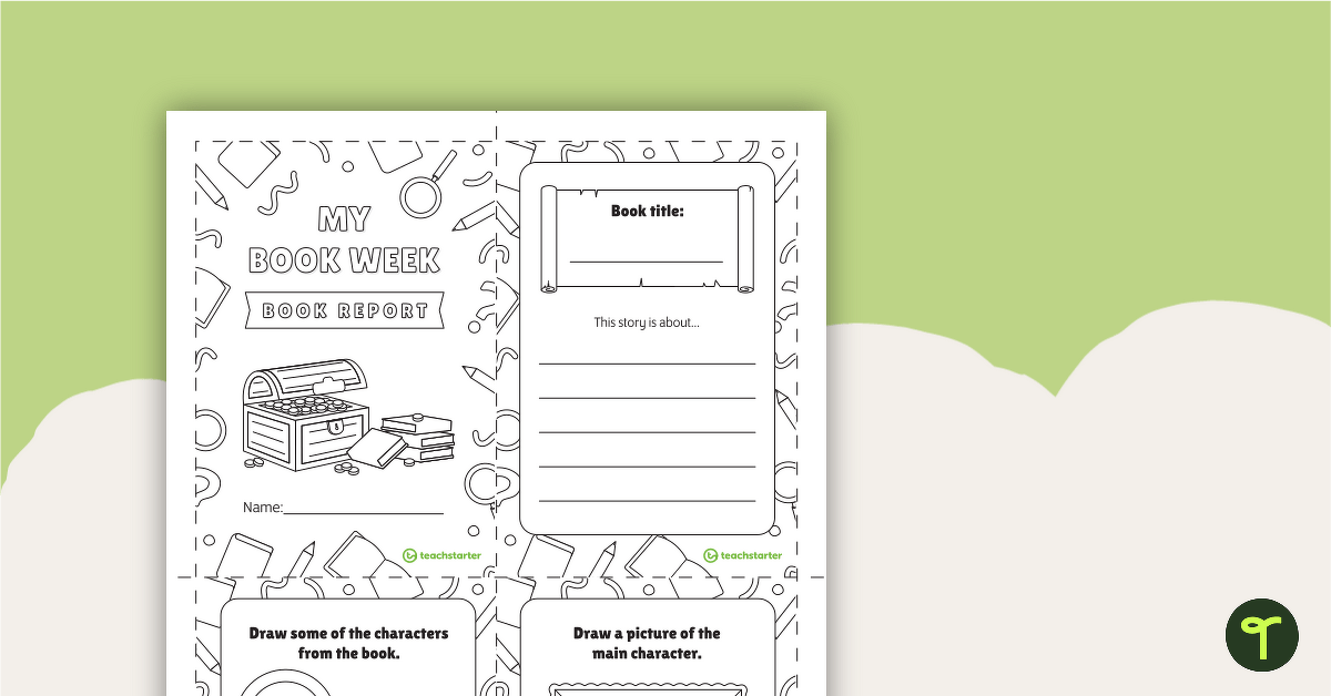 Preview image for Book Report Mini Book Template - teaching resource