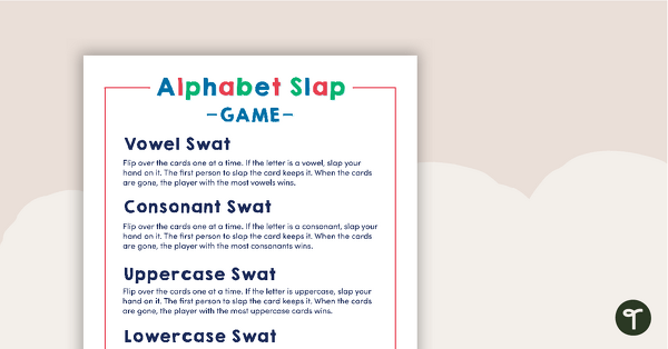 Alphabet Slap的预览图像 - 教学资源