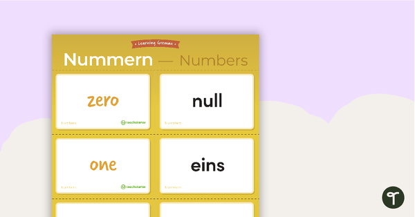 Go to Numbers – German Language Flashcards teaching resource