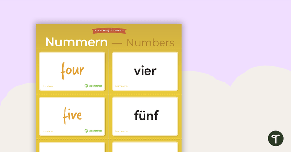 Numbers – German Language Flashcards teaching resource