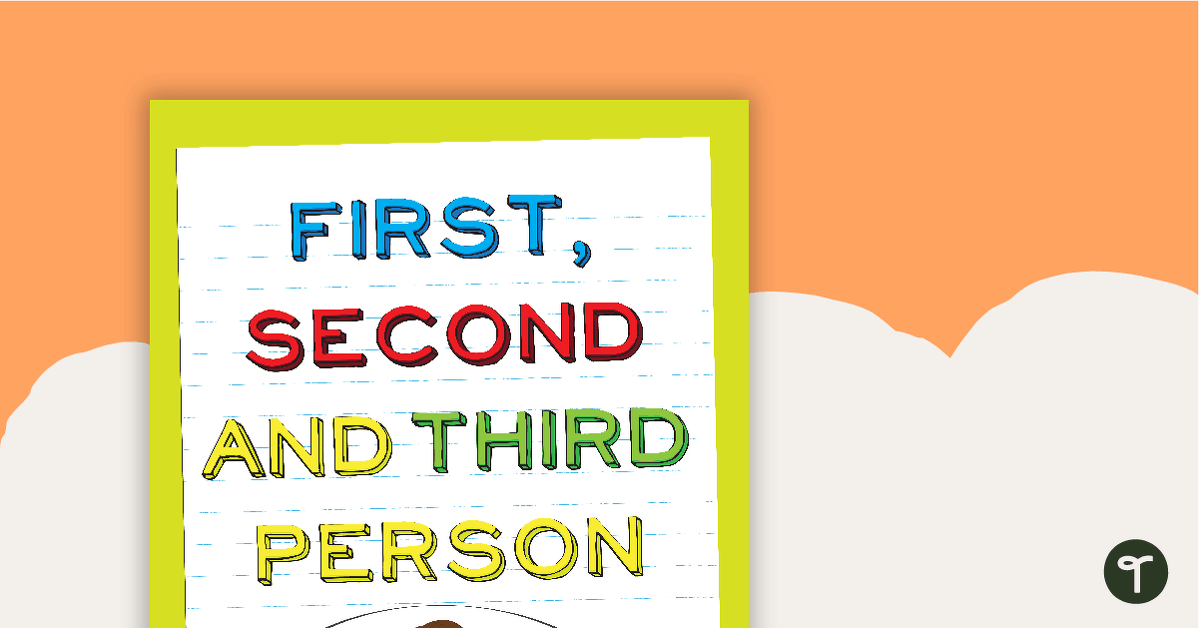 First, Second and Third Person Narration Posters teaching resource