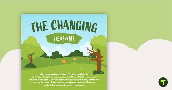 The Changing Seasons – Worksheet teaching resource