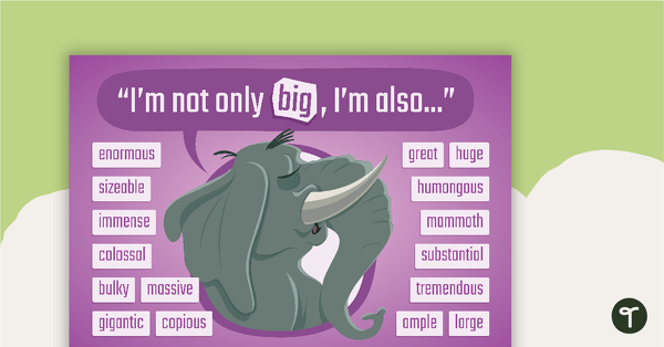 Go to Big Synonyms Poster teaching resource