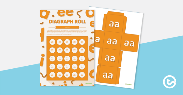 Editable Digraph Roll (Orange) teaching resource