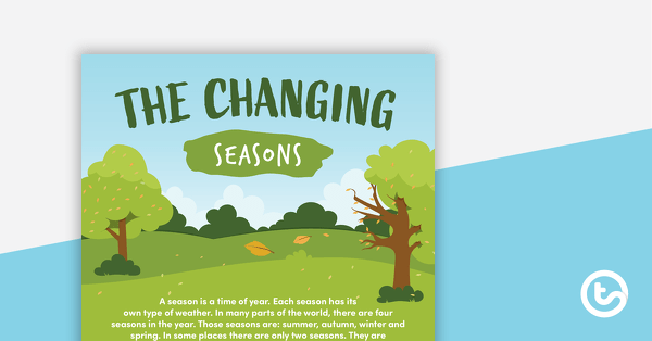 The Changing Seasons – Worksheet teaching resource