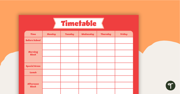 Go to Plain Red – Timetable Planner teaching resource