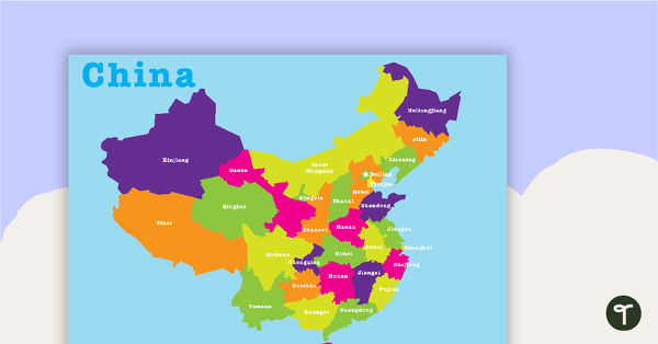 Map of China teaching resource