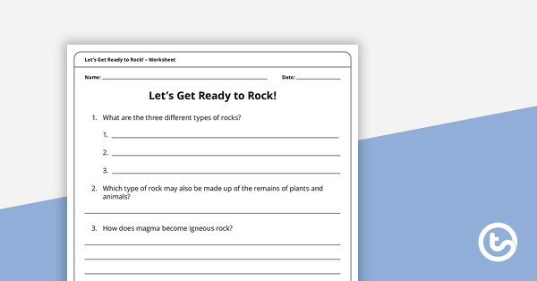 Let's Get Ready to Rock! – Worksheet teaching resource