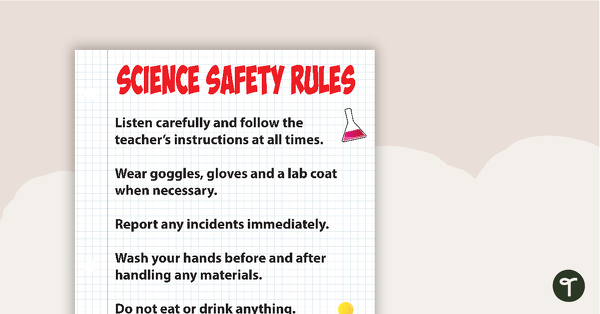 Science Safety Poster teaching resource