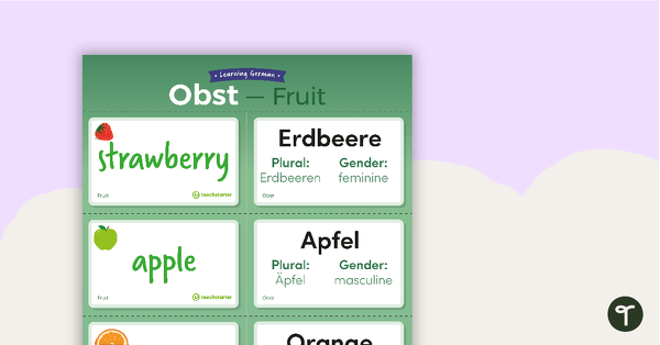 Go to Fruit – German Language Flashcards teaching resource