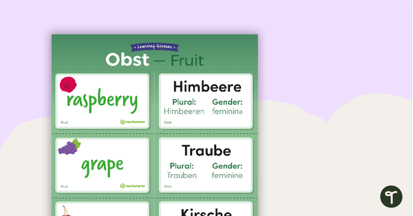 Fruit – German Language Flashcards teaching resource