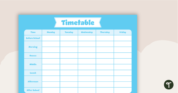 Go to Plain Sky Blue – Timetable Planner teaching resource