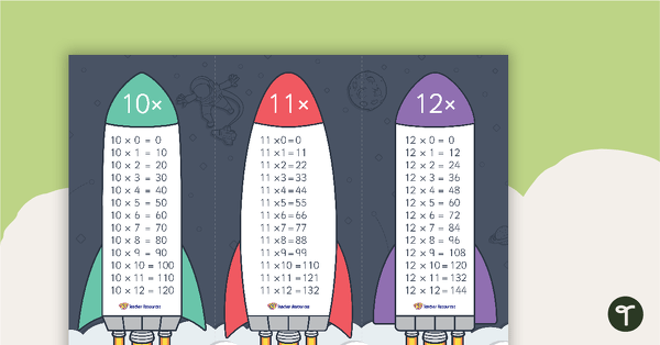 Multiplication Fact Rockets teaching resource