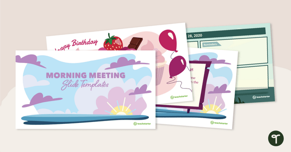 Preview image for Editable Morning Meeting Slides - teaching resource