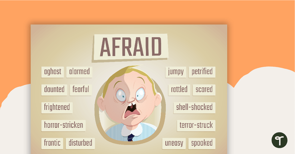 Afraid Synonyms Poster teaching resource