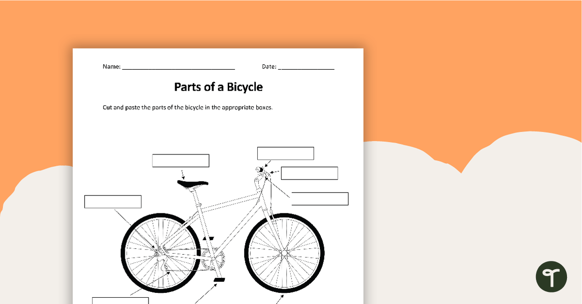 Parts of a Bicycle - Worksheet teaching resource