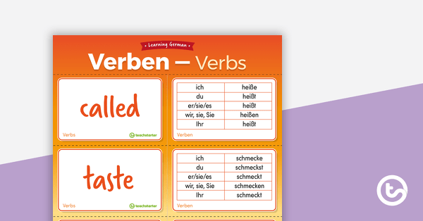 Verbs – German Language Flashcards teaching resource