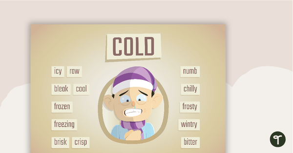 Go to Cold Synonyms Poster teaching resource