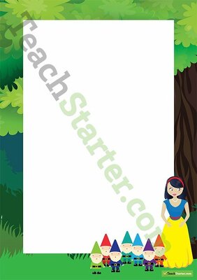 Preview image for Snow White Fairy Tale Border - Word Template - teaching resource