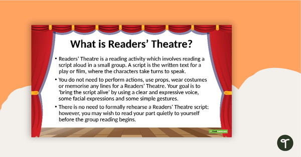 Introduction to Readers' Theatre PowerPoint teaching resource