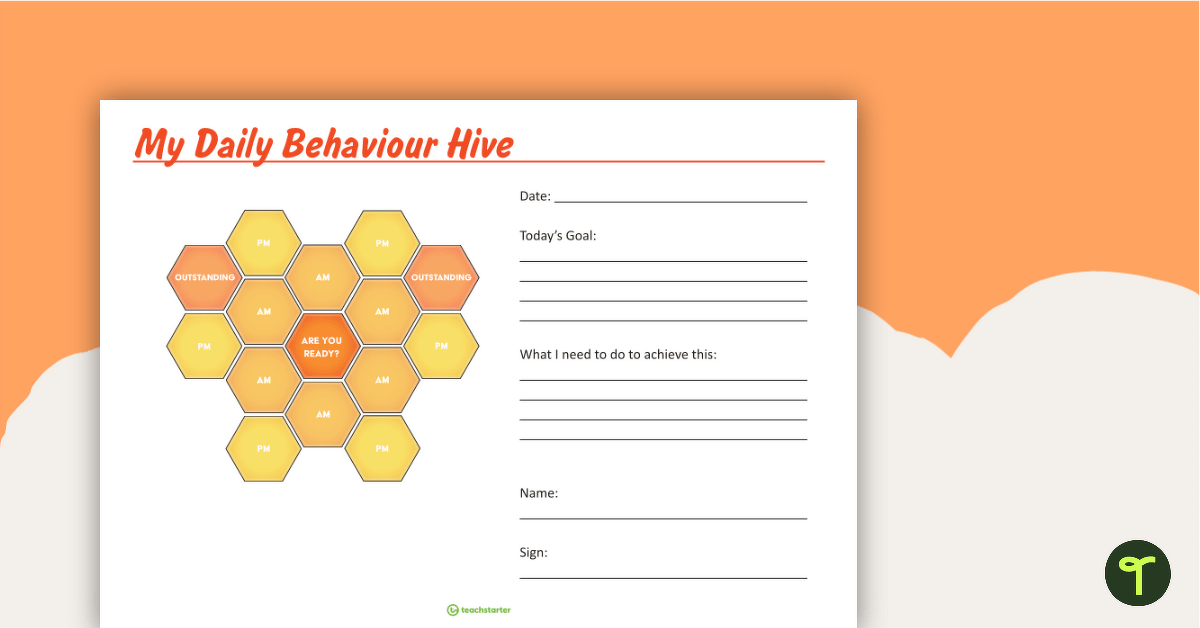 My Daily Behaviour Hive – Reward Chart teaching resource
