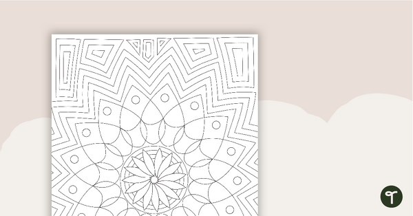 Image of Pattern Colouring In – Flower