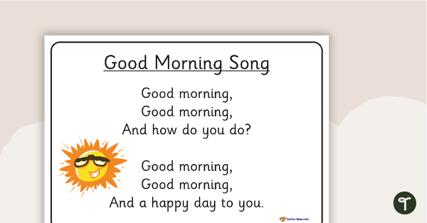 Preview image for Good Morning Song - Poster and Cut-Out Pages - teaching resource