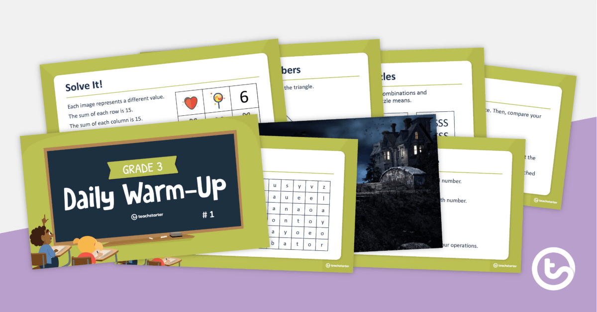 Grade 3 Daily Warm-Up – PowerPoint 1 teaching resource