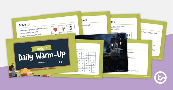 Preview image for Grade 3 Daily Warm-Up – PowerPoint 1 - teaching resource