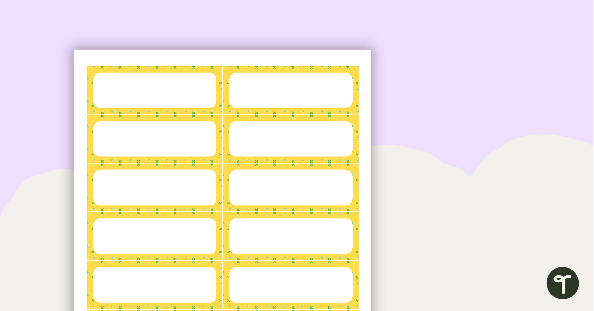 Desk Name Tags – Multiplication teaching resource