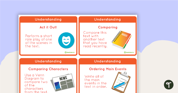 Bloom's Taxonomy Fast Finisher Task Cards - Middle Years teaching resource