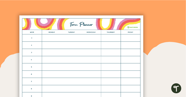 Inspire Printable Teacher Diary - 9, 10 and 11 Week Term Planners teaching resource