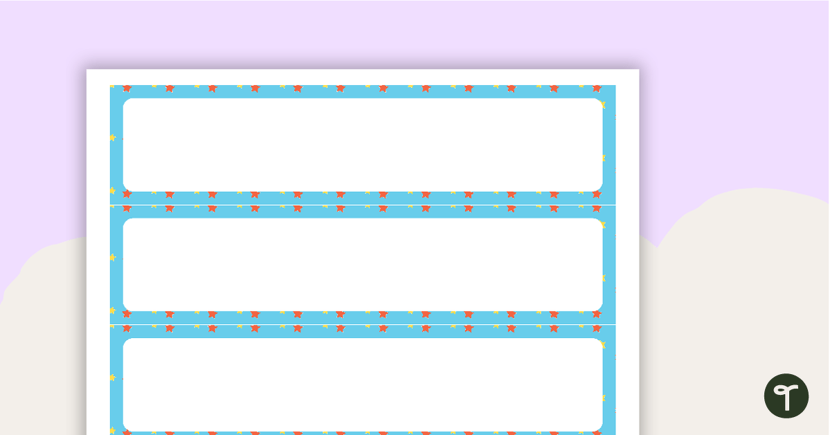 Preview image for Stars Pattern - Tray Labels - teaching resource