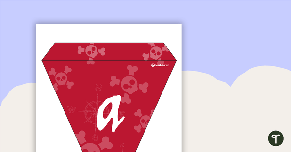 Pirates (Red) - Letters and Number Bunting teaching resource