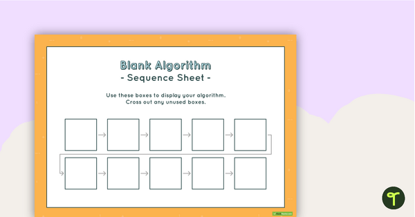 Go to 10-Step Algorithm Sequence Sheet - Lower Primary teaching resource