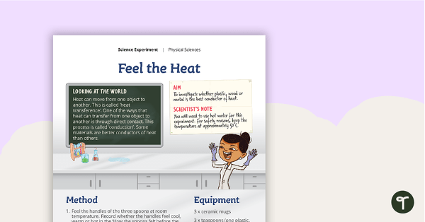 Science Experiment - Feel the Heat teaching resource