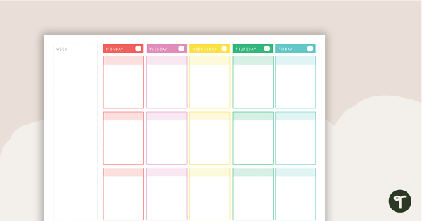 Inspire Printable Teacher Diary - Week and Day Planner teaching resource