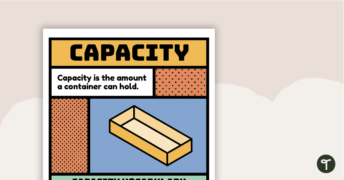 Capacity Vocabulary Poster teaching resource