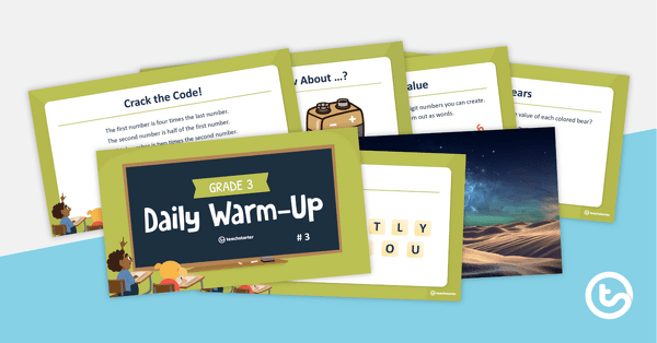 Preview image for Grade 3 Daily Warm-Up – PowerPoint 3 - teaching resource