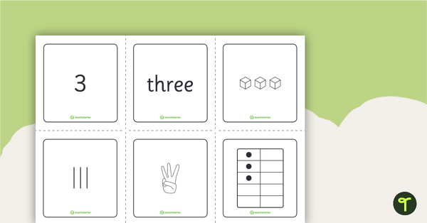 Preview image for Representations of Numbers 1-10 Flashcards - teaching resource