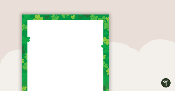 Go to Saint Patrick's Day Page Border teaching resource