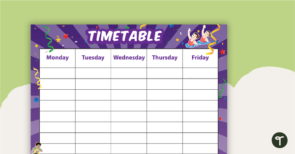 Go to Champions - Weekly Timetable teaching resource