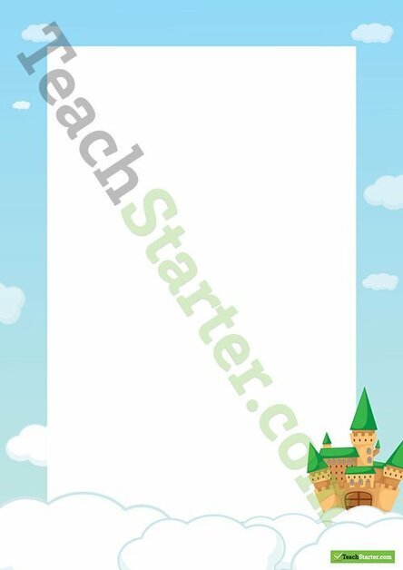 Fairy Tale Castle Border - Word Template teaching resource