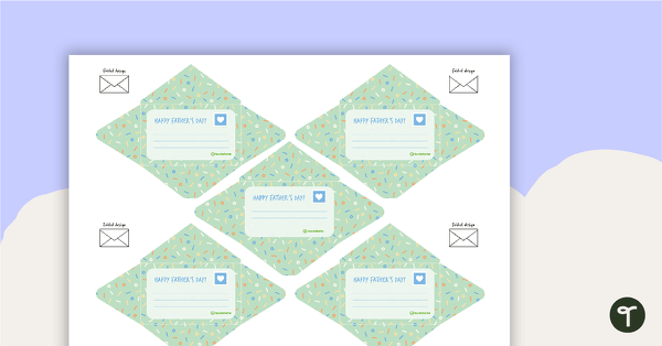 Father's Day Mini Letters and Envelopes teaching resource